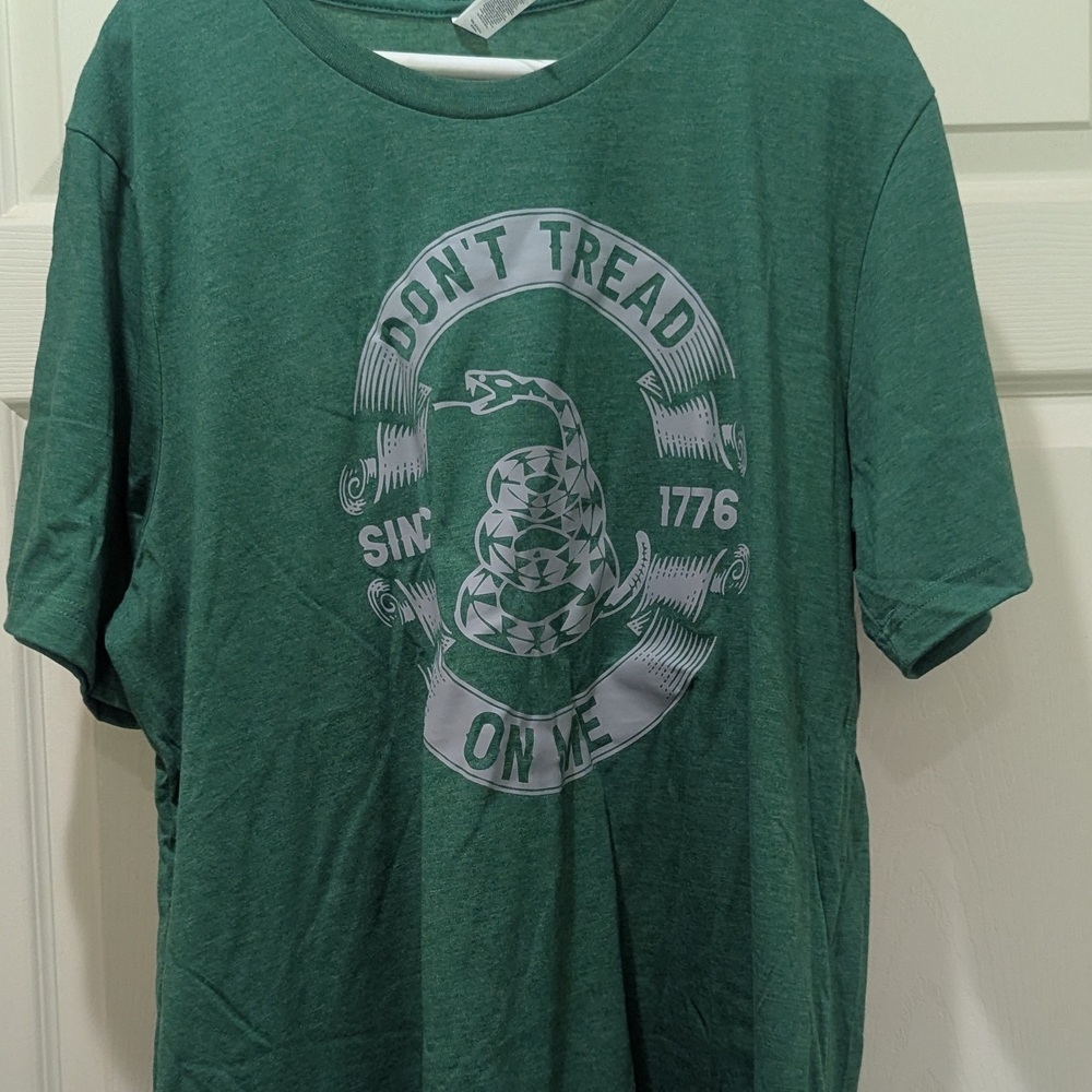 Bella Canvas Green Short Sleeve Tee "Don't Tread on Me 1776"